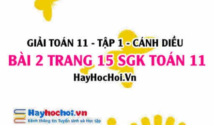 Giải bài 2 trang 15 Toán 11 tập 1 SGK Cánh Diều